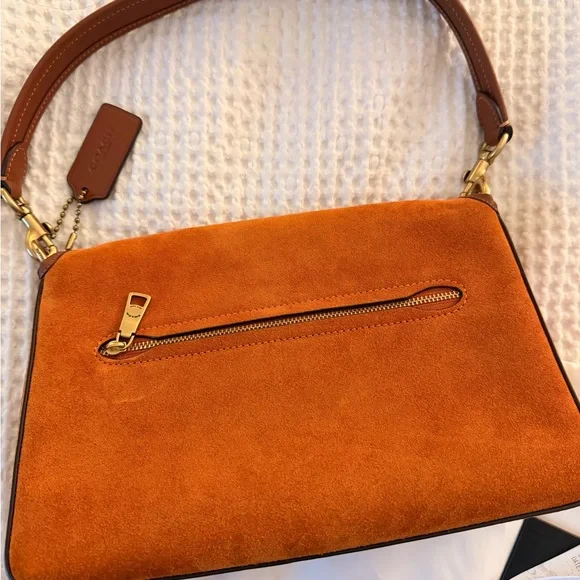 Coach Orange Suede Soft Tabby - Picture 3 of 6